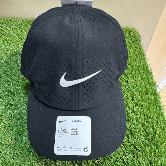Nike Dri-FIT ADV Club Unstructured Tennis Hat/Cap L/XL Black FB5598-010 NEW - Picture 1 of 8